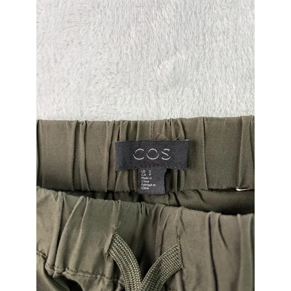 COS Olive Green Elastic Waist Jogger Pants – Size S